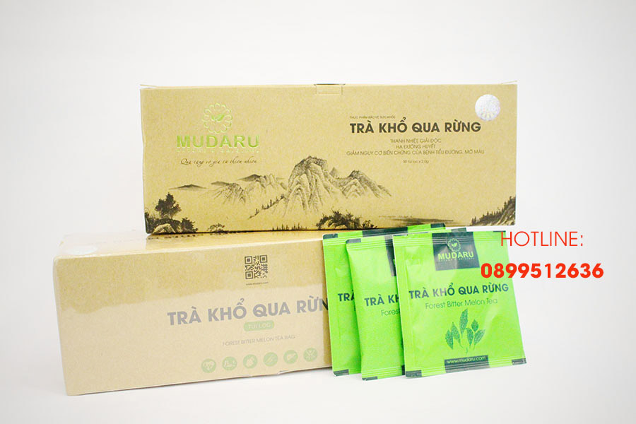 Trà khổ qua rừng túi lọc Mudaru - Hộp 50 túi (Bộ 5 hộp)