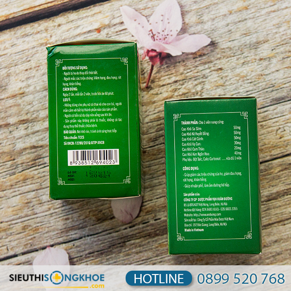 Xạ Can Tán Thống (Hộp 60 viên nang)