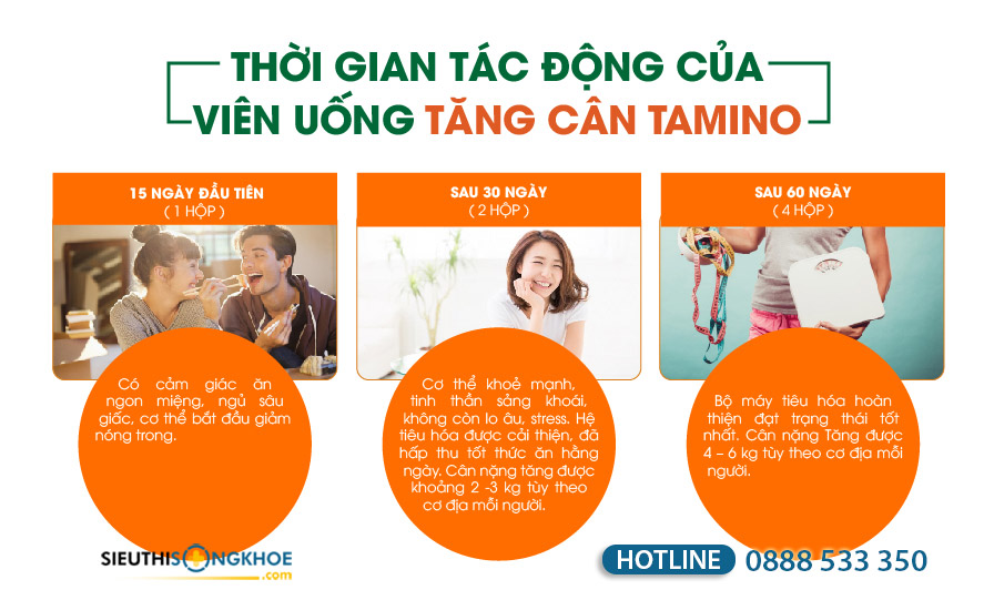 cơ chế tác động thuốc tăng cân Tamino