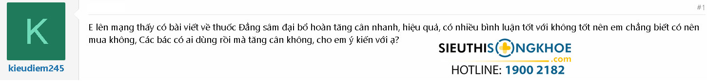 muốn tăng cân có nên dùng đẳng sâm đại bổ hoàn