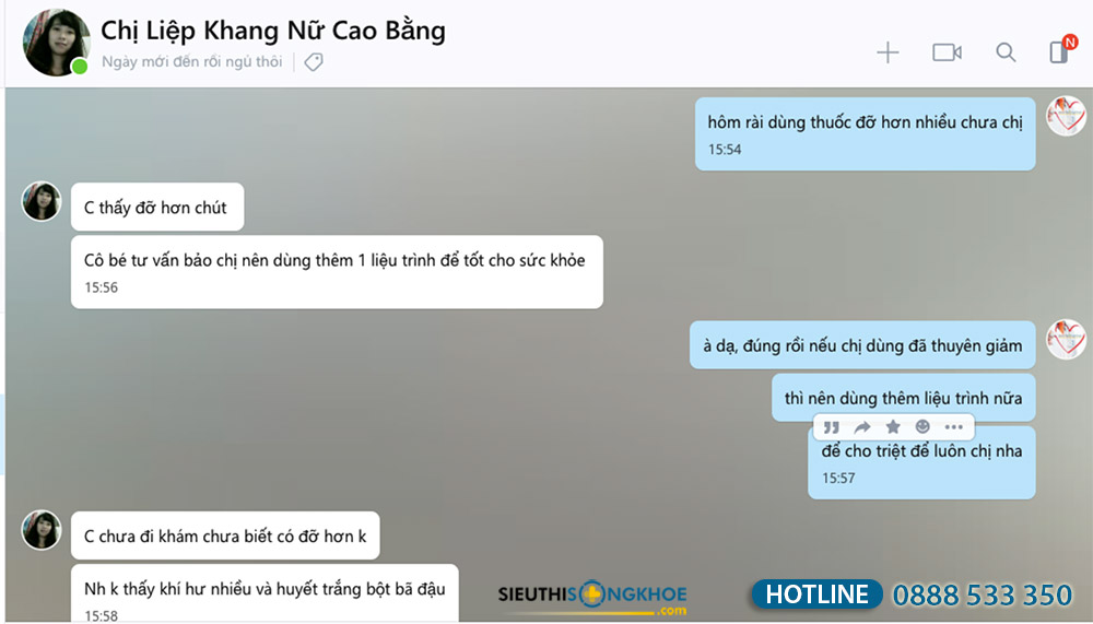 phản hồi khách hàng dùng khang nữ hoàn nguyên đan