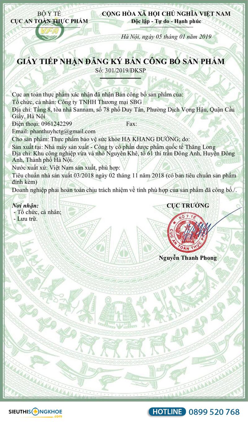 ha khang duong co tac dung phu khong