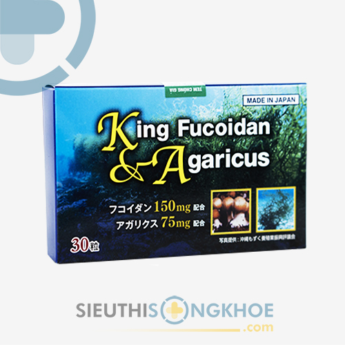 King Fucoidan & Agaricus - Viên Uống Tảo Nâu Hỗ Trợ Cho Người Bị Ung Thư, U Bướu