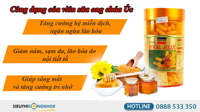 cong dung cua sua ong chua uc