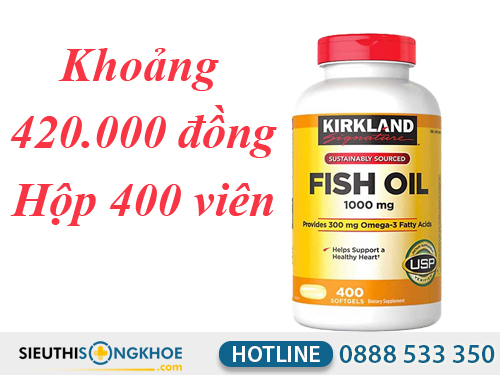 gia cua vien omega 3 fish oil kirkland