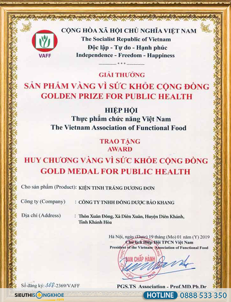 giay chung nhan cua kien tinh trang duong don