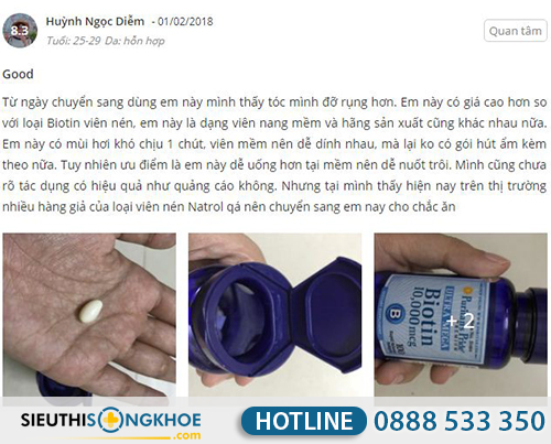 review ultra mega biotin cua khach hang