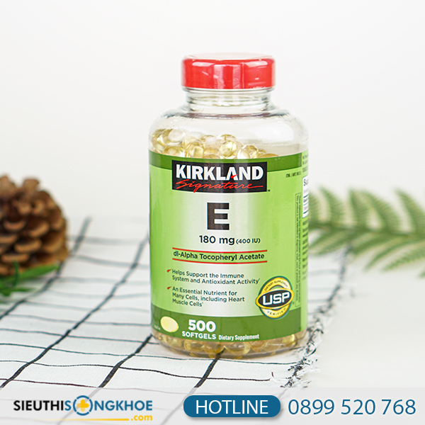 Kirkland Signature Vitamin E 400iu - Viên Uống Giúp Đẹp Da