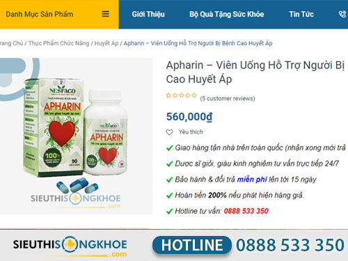 cao huyet ap apharin gia bao nhieu