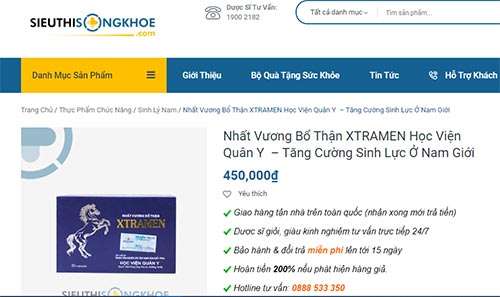 nhất vương bổ thận xtramen có tốt không