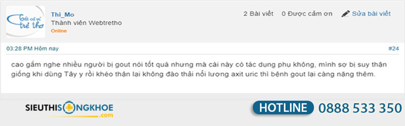 cao gắm có tác dụng phụ không