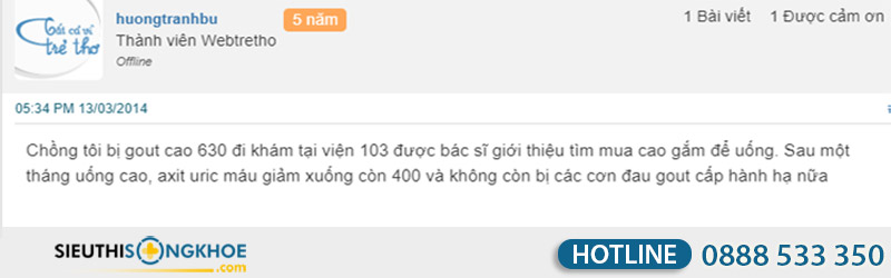 cao gắm có tác dụng phụ không