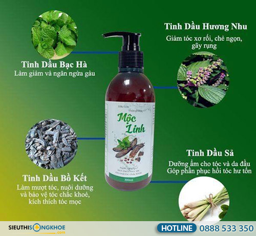 thành phần dầu gội tóc mộc linh
