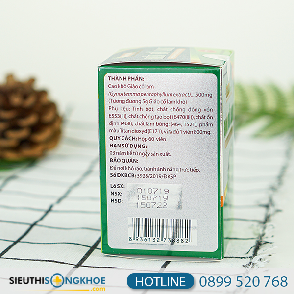 Giảo Cổ Lam (bộ 3 hộp) - Khắc Tinh Của Mỡ Máu Cao, Đường Huyết Và Xơ Vữa Động Mạch