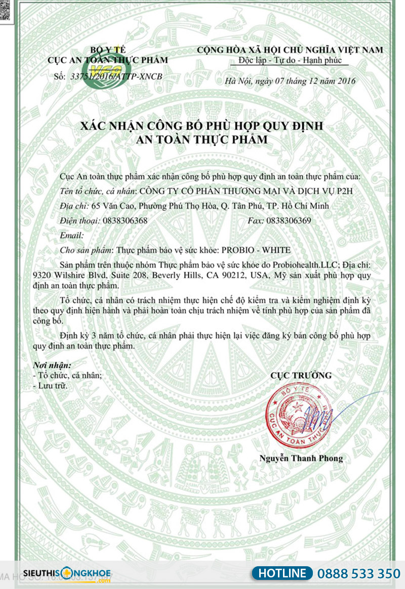 vien uong probio white co tot khong