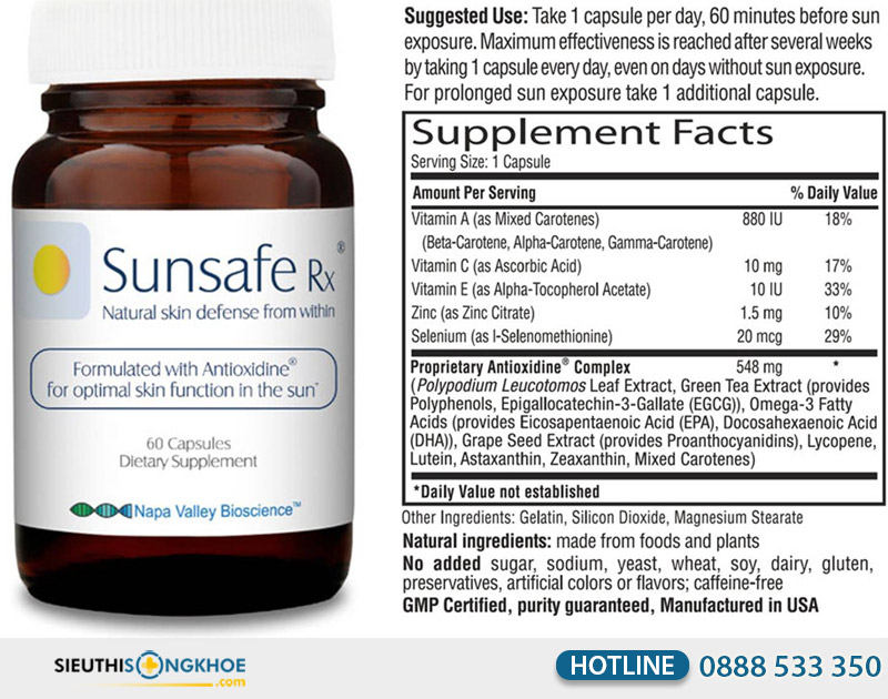sunsafe rx co tot khong