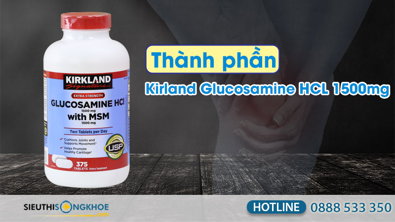 thành phần kirkland glucosamine hcl 1500mg