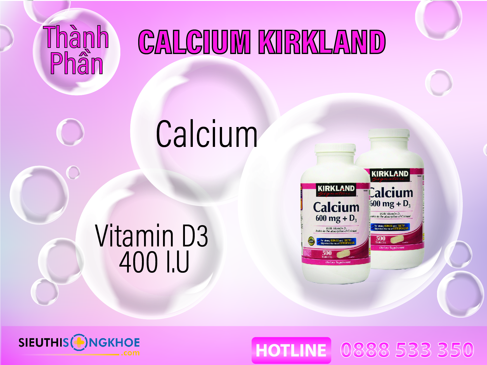 thành phần calcium kirkland