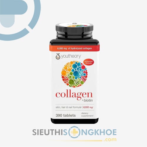 Collagen Youtheory Type 1,2 & 3 - Viên Uống Chống Lão Hóa Và Làm Đẹp Da