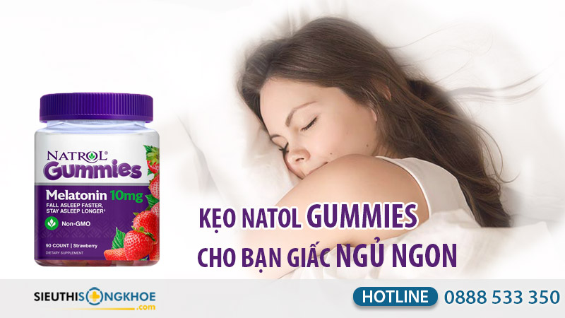 kẹo dẻo ngủ ngon natrol gummies melatonin