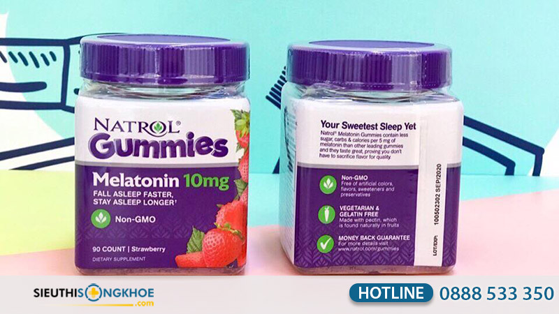 thành phần kẹo dẻo ngủ ngon natrol gummies melatonin