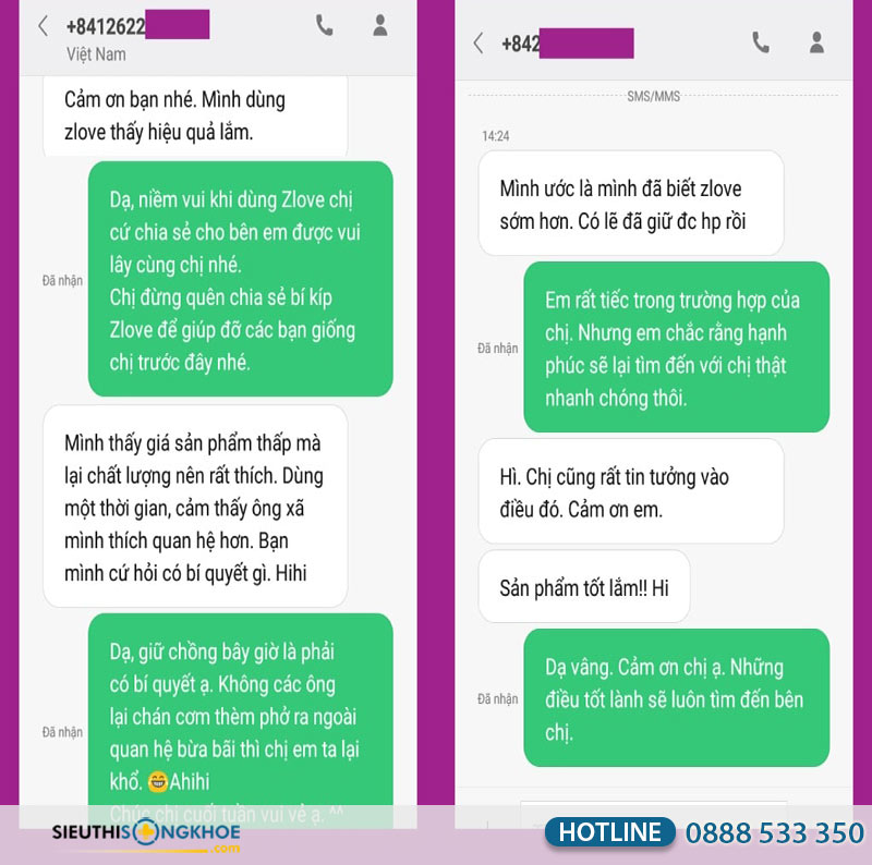 phản hồi zlove
