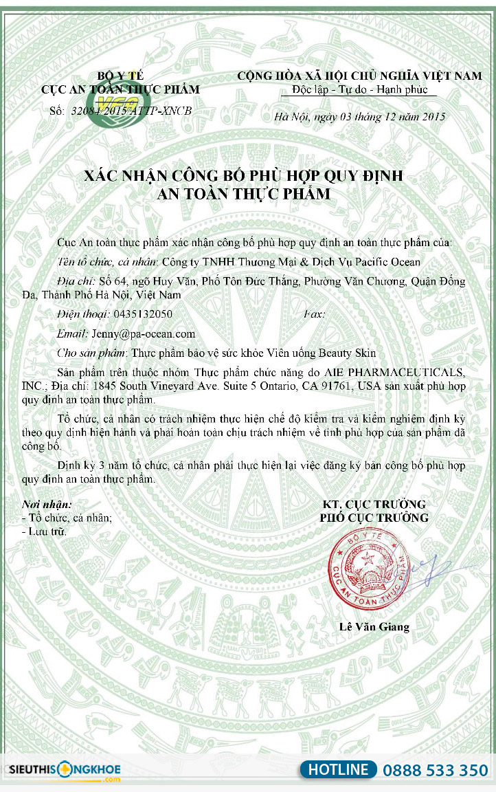 vien uong beauty skin co tot khong
