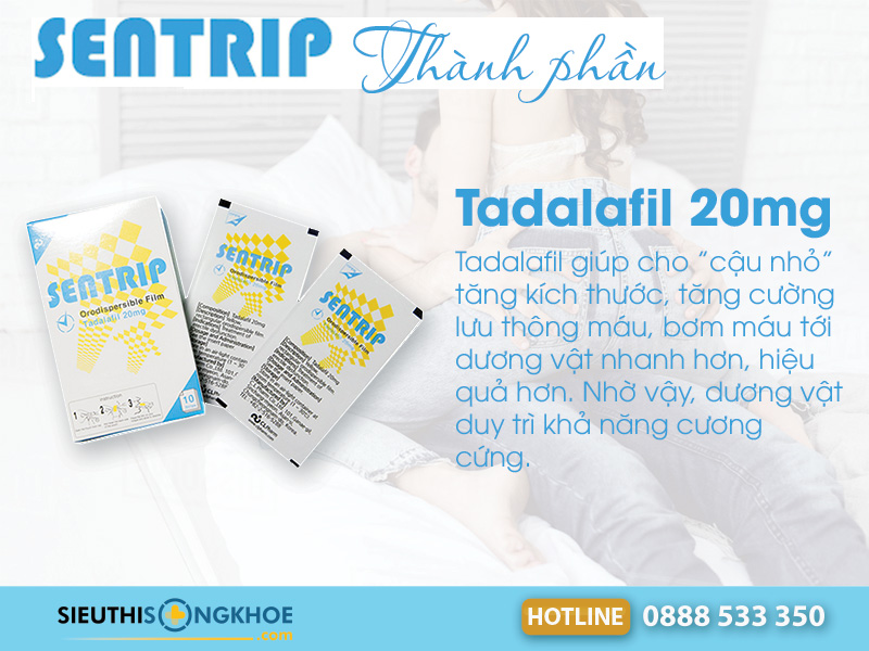 thành phần tem ngậm sentrip