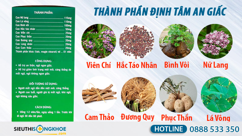định tâm an giấc có tốt không