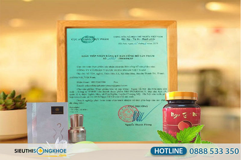 giấy chứng nhận ngọc tố nữ