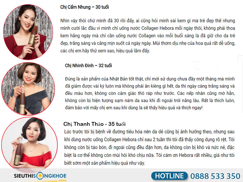 nước uống đẹp da hebora collagen có tốt không