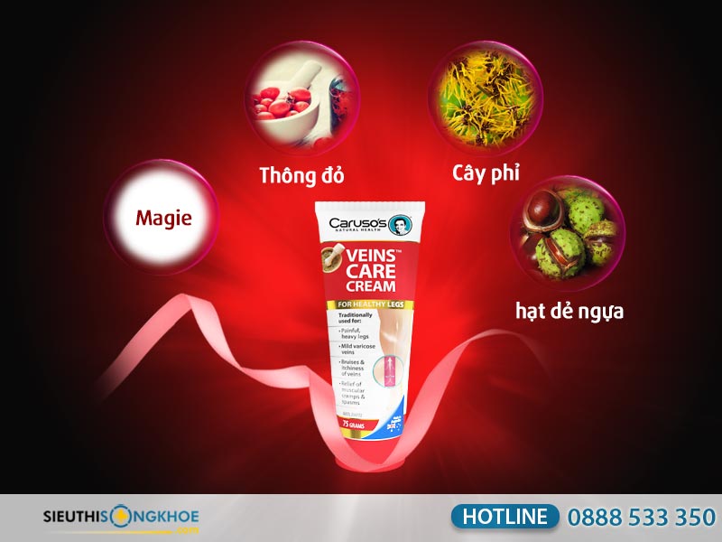 thành phần caruso's veins care cream