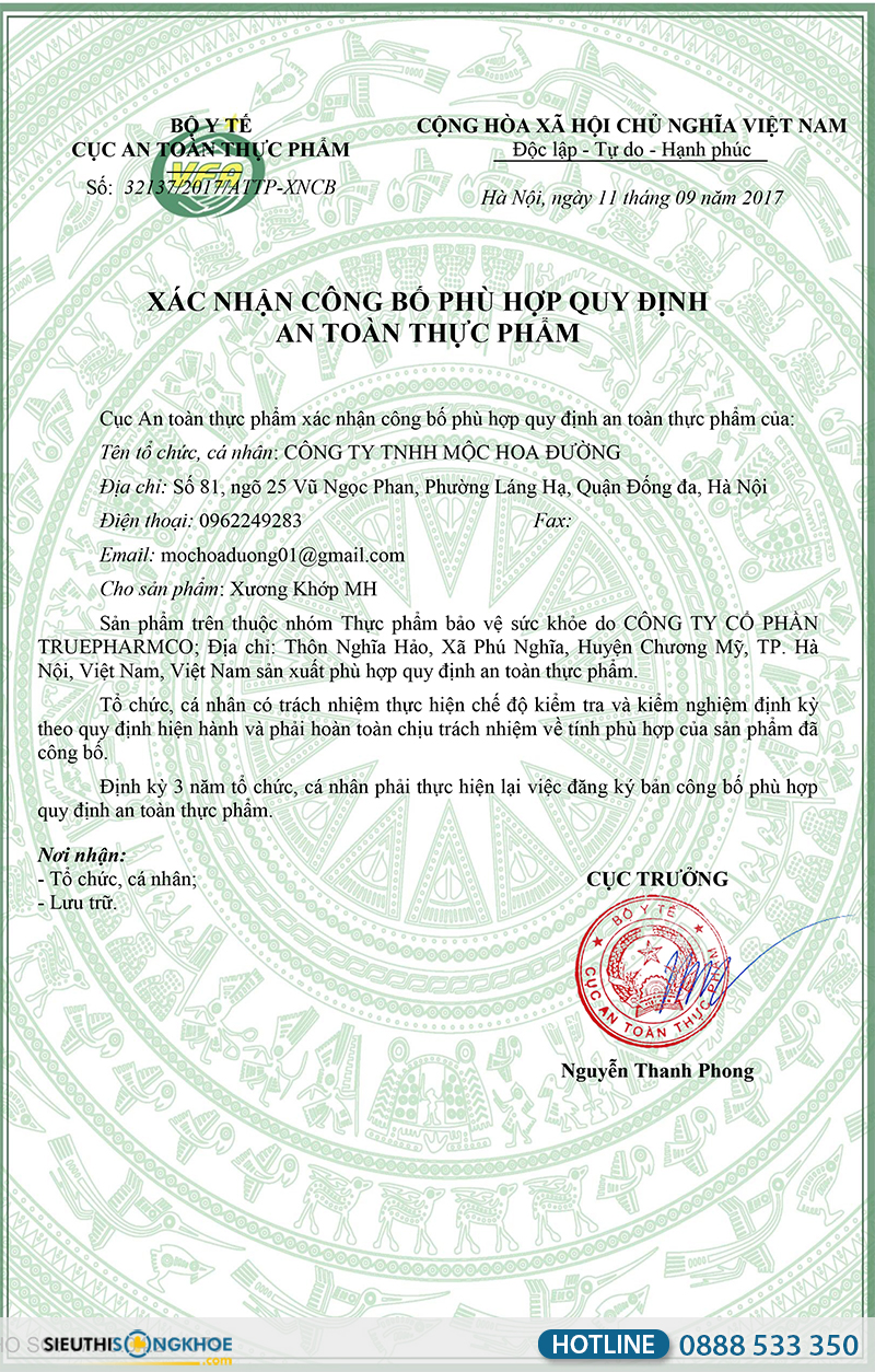 xương khớp mh có tác dụng phụ không