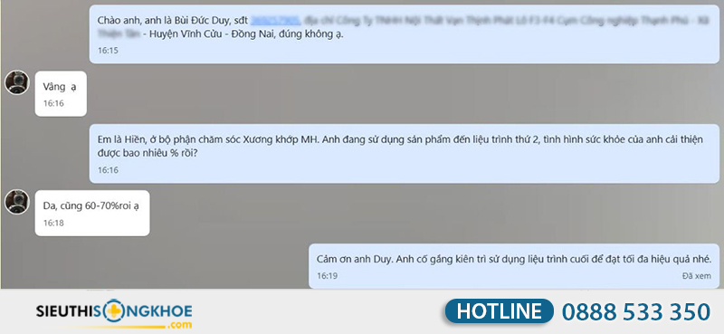 xương khớp mh có tác dụng phụ không