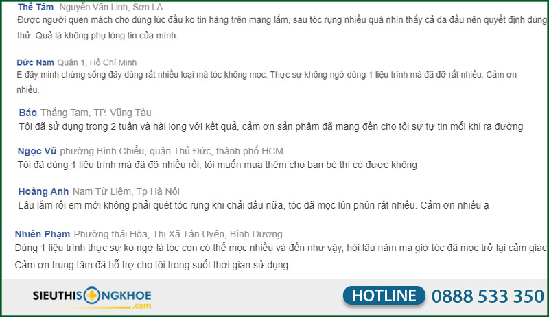 phản hồi của khách hàng về tóc mộc linh