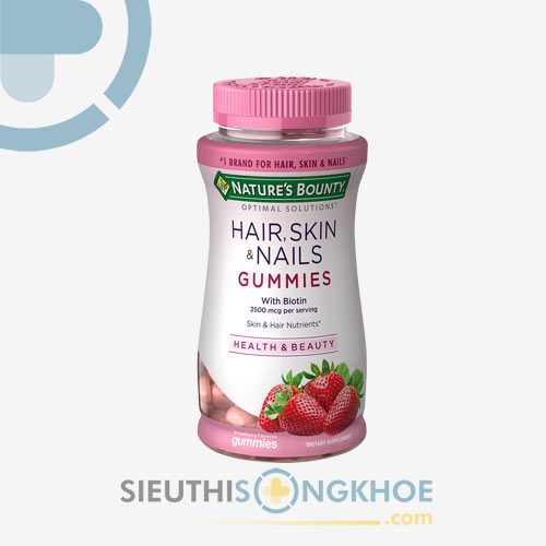 Hair Skin Nails Gummies With Biotin - Kẹo Dẻo Làm Đẹp Da, Hỗ Trợ Tóc Móng Chắc Khỏe