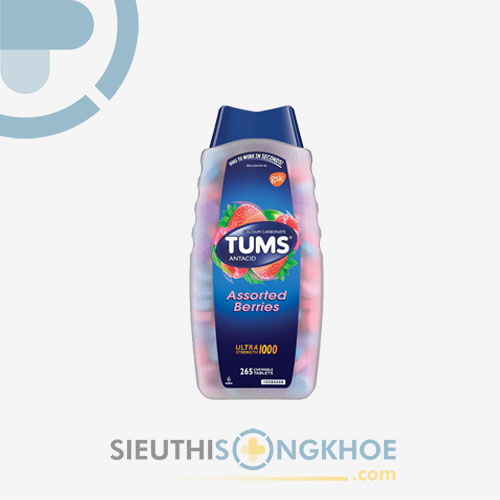Tums Antacid Ultra Strength - Kẹo Ngậm Giảm Đầy Hơi Khó Tiêu, Trả Lại Cảm Giác Thoải Mái, Ngon Miệng