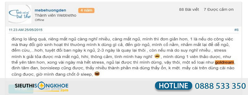 phản hồi goldream