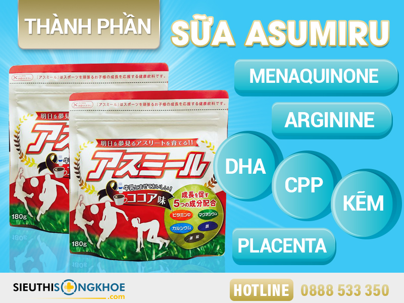 thành phần sữa asumiru