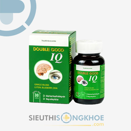 Double Good IQ - Viên Uống Hỗ Trợ Giảm Đau Đầu, Tăng Cường Trí Nhớ, Tăng Sức Khỏe Não Bộ