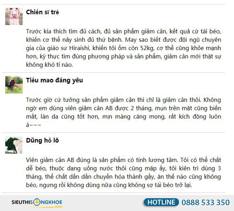 viên giảm cân ab có tốt không