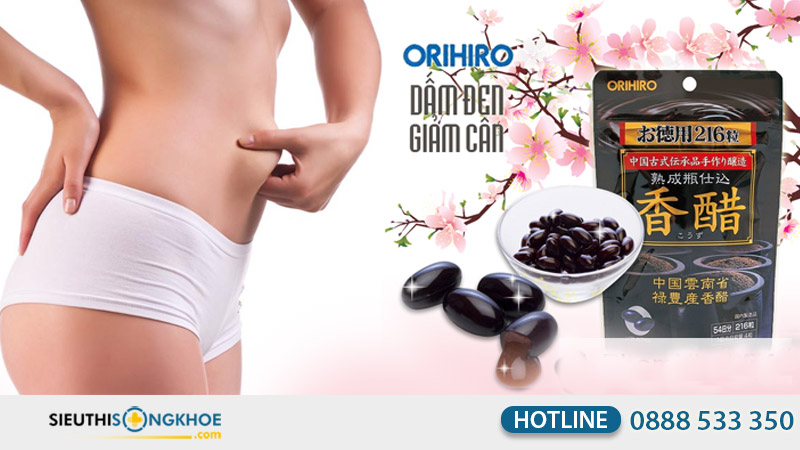viên giấm đen giảm cân orihiro có tốt không