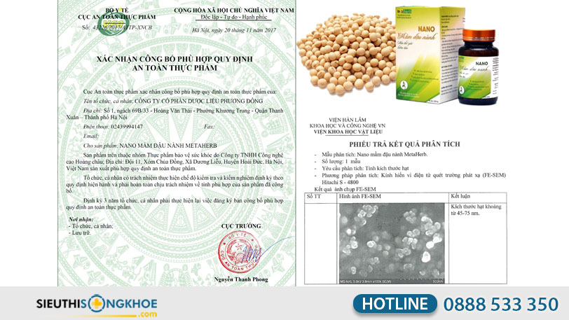giay chung nhan nano mam dau nanh