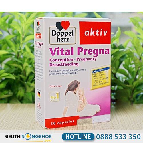 Vital Pregna - Viên Uống Bổ Sung Vitamin Khoáng Chất Cho Mẹ Bầu