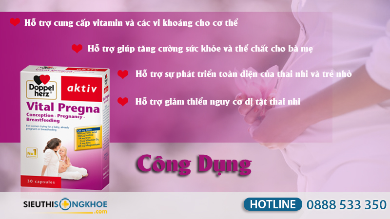 Vital Pregna bổ sung vitamin khoáng chất