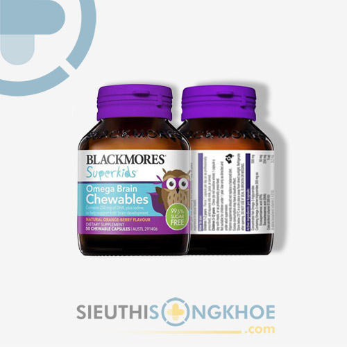 Blackmores Superkids Omega Brain Chewables - Sản Phẩm Hỗ Trợ Tăng Cường Phát Triển Trí Não Trẻ Em