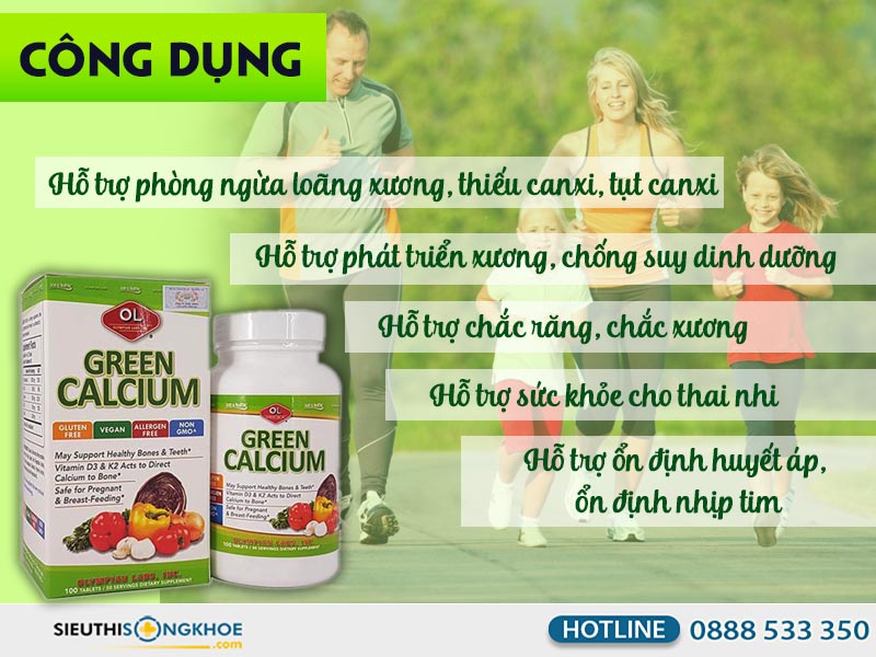 vien bo sung canxi green calcium