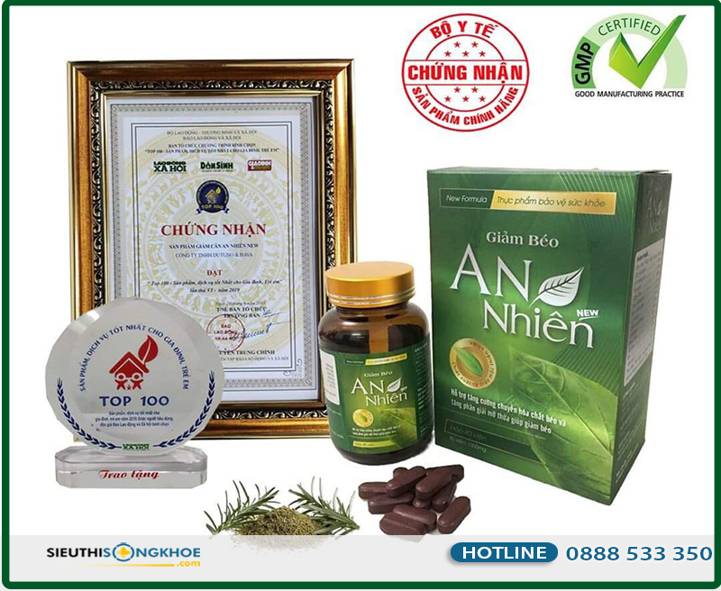 giấy chứng nhận giảm béo an nhiên