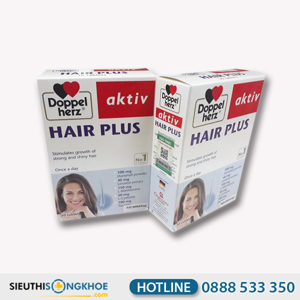 Hair Plus - Viên uống Hỗ Trợ Giúp Mái Tóc Chắc Khoẻ Dày Mượt