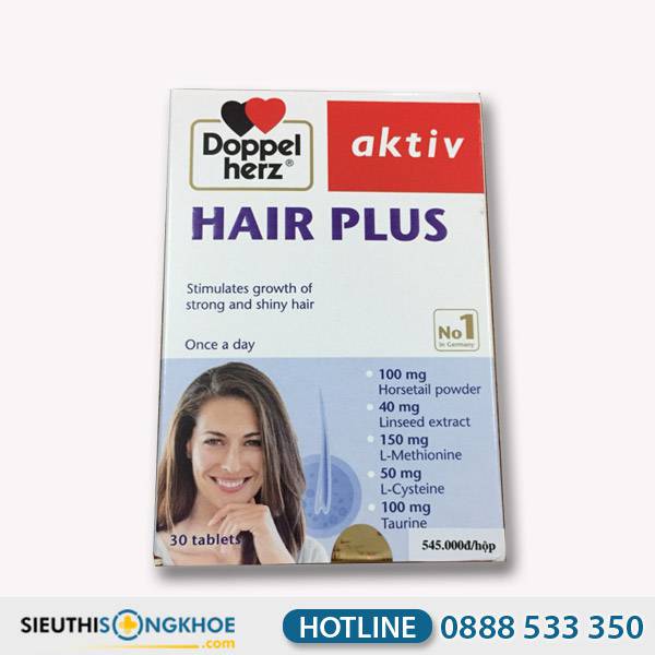 Hair Plus - Viên uống Hỗ Trợ Giúp Mái Tóc Chắc Khoẻ Dày Mượt